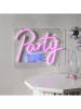 STAR Trading Ledwandecoratie "Plexy" lichtroze/lichtblauw - (B)36 x (H)48 cm
