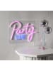 STAR Trading LED-Wanddekoration "Plexy" in Rosa/ Hellblau - (B)36 x (H)48 cm