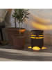 STAR Trading Decoratieve ledsolarlamp "Marron" bruin - (B)18,5 x (H)25 cm