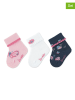 Sterntaler 3er-Set: Baby-Socken in Rosa/ Weiß/ Dunkelblau