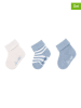 Sterntaler 3er-Set: Baby-Socken in Creme/ Blau