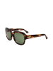 Linda Farrow Damskie okulary przeciwsłoneczne w kolorze brązowo-zielonym