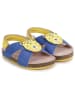 Carrément beau Leren sandalen geel/blauw