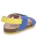 Carrément beau Leder-Sandalen in Gelb/ Blau