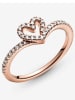 Pandora Rosévergold. Ring mit Edelsteinen