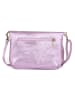 Anna Morellini Leder-Umhängetasche "Beverly" in Lila - (B)22 x (H)18 x (T)2 cm