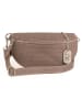 Anna Morellini Leder-Gürteltasche "Azzurra" in Taupe - (B)21 x (H)13 x (T)6 cm
