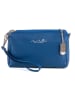 Anna Morellini Leder-Umhängetasche "Idalia" in Blau - (B)24 x (H)16 x (T)9 cm