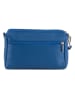 Anna Morellini Leder-Umhängetasche "Idalia" in Blau - (B)24 x (H)16 x (T)9 cm