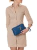 Anna Morellini Leder-Umhängetasche "Idalia" in Blau - (B)24 x (H)16 x (T)9 cm