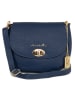 Anna Morellini Leder-Umhängetasche "Iseppa" in Dunkelblau - (B)24 x (H)21 x (T)9 cm