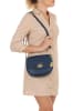 Anna Morellini Leren schoudertas "Iseppa" donkerblauw - (B)24 x (H)21 x (D)9 cm