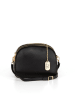 Anna Morellini Leder-Umhängetasche "Veriana" in Schwarz - (B)22 x (H)18 x (T)7 cm