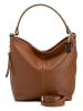 Lucca Baldi Leder-Schultertasche "Carrara" in Cognac - (B)36 x (H)28 x (T)12 cm