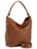 Lucca Baldi Leder-Schultertasche "Carrara" in Cognac - (B)36 x (H)28 x (T)12 cm