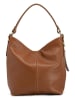 Lucca Baldi Leder-Schultertasche "Carrara" in Cognac - (B)36 x (H)28 x (T)12 cm