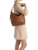 Lucca Baldi Leder-Schultertasche "Carrara" in Cognac - (B)36 x (H)28 x (T)12 cm