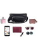 Lucca Baldi Leder-Gürteltasche "Burano" in Dunkelblau - (B)30 x (H)19 x (T)2 cm