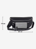 Lucca Baldi Leder-Gürteltasche "Burano" in Dunkelblau - (B)30 x (H)19 x (T)2 cm