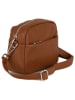 Lucca Baldi Leren schoudertas "Cascina" bruin - (B)22 x (H)18 x (D)9 cm