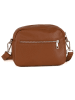 Lucca Baldi Leren schoudertas "Cascina" bruin - (B)22 x (H)18 x (D)9 cm