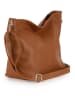 Lucca Baldi Leder-Schultertasche "Trapani " in Cognac - (B)23 x (H)25 x (T)14 cm