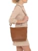 Lucca Baldi Leder-Schultertasche "Trapani " in Cognac - (B)23 x (H)25 x (T)14 cm