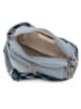 Anna Morellini Leder-Umhängetasche "Erminia" in Hellblau - (B)22 x (H)17 x (T)9 cm