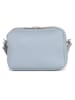 Anna Morellini Leder-Umhängetasche "Erminia" in Hellblau - (B)22 x (H)17 x (T)9 cm