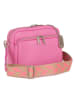 Anna Morellini Leder-Umhängetasche "Erminia" in Pink - (B)22 x (H)17 x (T)9 cm
