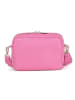 Anna Morellini Leder-Umhängetasche "Erminia" in Pink - (B)22 x (H)17 x (T)9 cm
