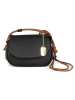 Anna Morellini Leder-Umhängetasche "Drina" in Schwarz - (B)22 x (H)15 x (T)10 cm