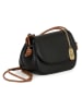 Anna Morellini Leder-Umhängetasche "Drina" in Schwarz - (B)22 x (H)15 x (T)10 cm