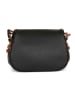 Anna Morellini Leder-Umhängetasche "Drina" in Schwarz - (B)22 x (H)15 x (T)10 cm