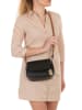 Anna Morellini Leder-Umhängetasche "Drina" in Schwarz - (B)22 x (H)15 x (T)10 cm