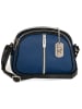 Anna Morellini Leder-Umhängetasche "Desideria " in Dunkelblau - (B)22 x (H)15 x (T)6 cm