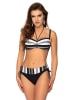 Meriell Club Bikini in Schwarz/ Grau/ Weiß