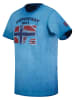 Geographical Norway Koszulka "Jotz" w kolorze błękitnym