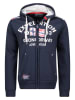 Geographical Norway Sweatvest "Flag" donkerblauw