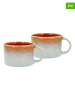 Villa Collection Filiżanki (2 szt.) w kolorze błękitno-jasnobrązowym do kawy - 160 ml