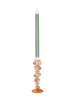 Villa Collection Kaarsenstandaard "Styles" crème/lichtroze - (H)18 cm