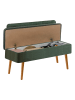 Scandinavia Concept Bank met opbergruimte "Vina" groen - (B)90 x (H)40 x (D)39 cm