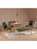 Scandinavia Concept Opbergbank "Vina" groen/naturel - (B)110 x (H)48 x (D)40 cm