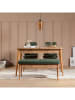Scandinavia Concept Opbergbank "Vina" groen/naturel - (B)110 x (H)48 x (D)40 cm