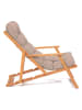 FLORIANE GARDEN Tuinstoel beukenhout/beige - (B)66 x (H)110 x (D)46 cm