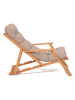 FLORIANE GARDEN Tuinstoel beukenhout/beige - (B)66 x (H)110 x (D)46 cm
