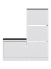 Scandinavia Concept Schuhschrank "Dude" in Weiß - (B)105 x (H)118,5 x (T)26 cm