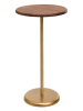 Scandinavia Concept Bijzettafel goudkleurig/walnootkleurig - (H)75 cm