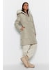 trendyol Wende-Wintermantel in Creme/ Hellgrün