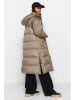 trendyol Wintermantel in Taupe